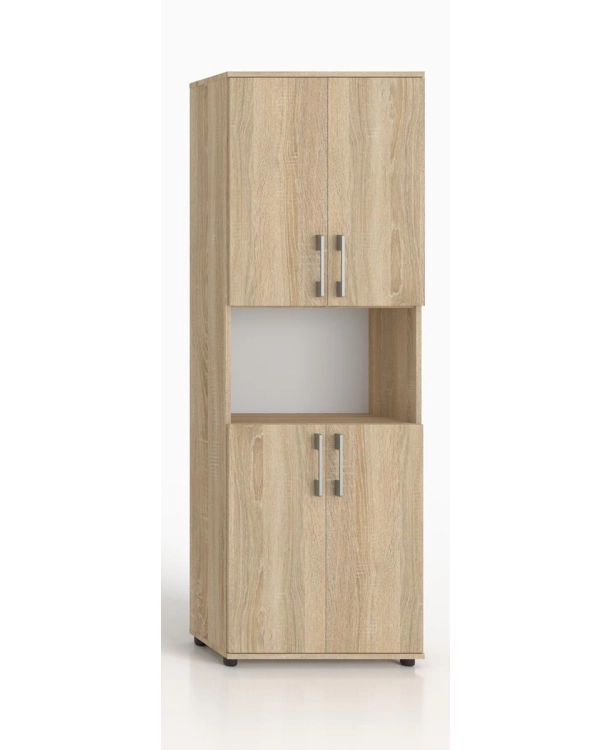 Regał biurowy na ksiażki i segragatoryG 60 4d dąb sonoma